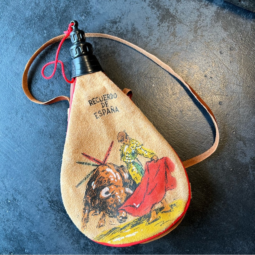 Leather Flash Cocktail Made in Italy Bull Fight Maddie El Toro Cross Vintage